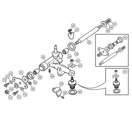 doraz a spojovací materiál MG f k náprave